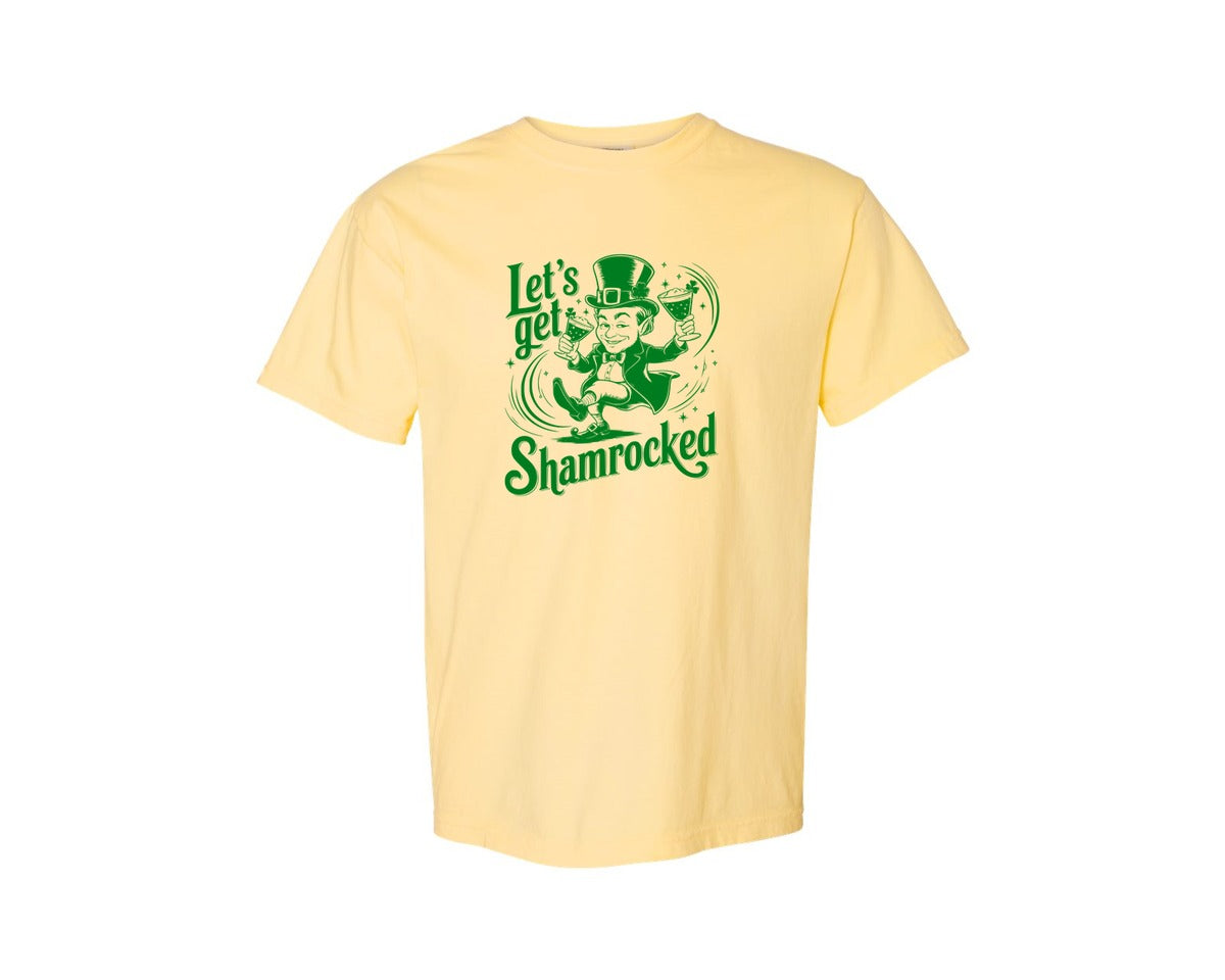 brand:Comfort Colors|color:Butter|Lets Get Shamrocked Design 7 Graphic T-Shirt