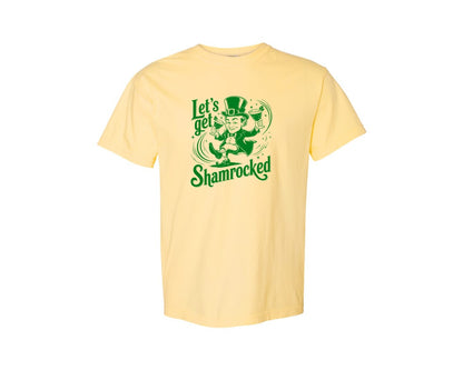 brand:Comfort Colors|color:Butter|Lets Get Shamrocked Design 7 Graphic T-Shirt