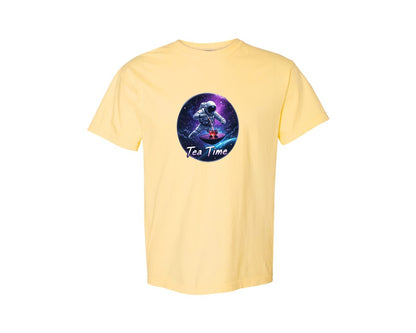 brand:Comfort Colors|color:Butter|Astronaut Tea Time In Space T Shirt Graphic T-Shirt