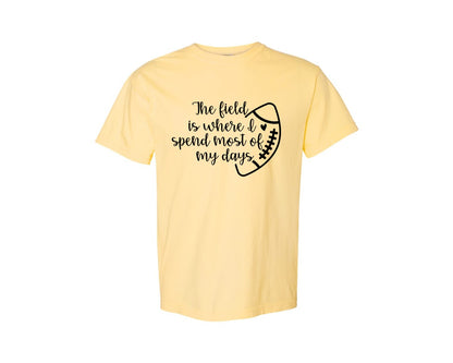 brand:Comfort Colors|color:Butter|Football Mom 103 Graphic T-Shirt
