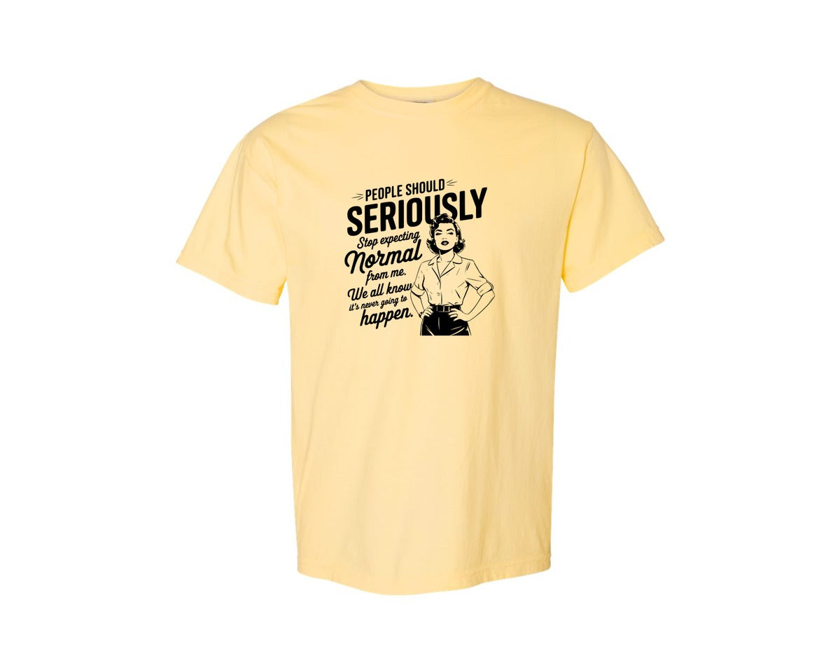 brand:Comfort Colors|color:Butter|Vintage Funny Trendy Woman Shirt Design Graphic T-Shirt