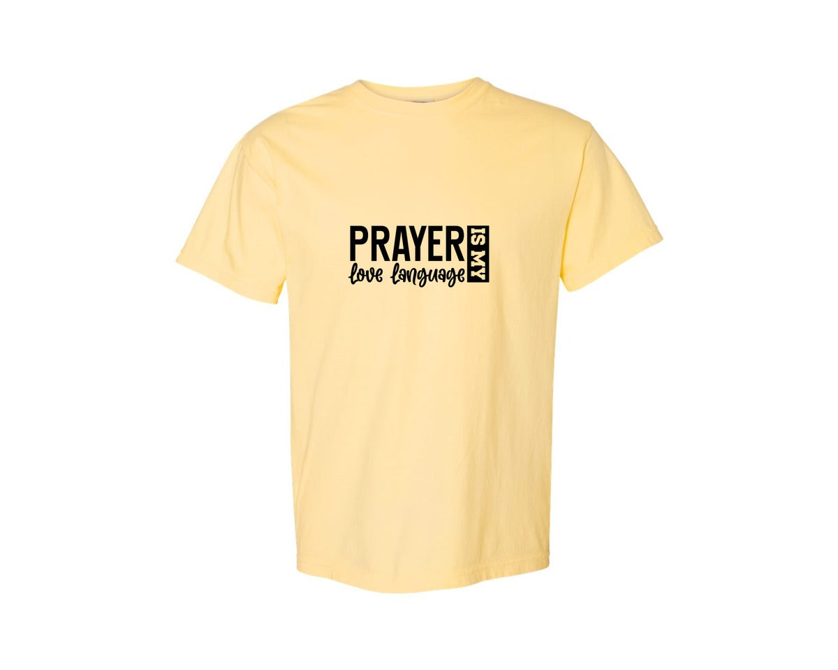 brand:Comfort Colors|color:Butter|Pray With Me Christian Front Back Graphic T-Shirt
