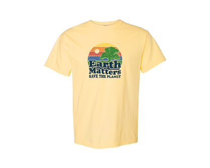 brand:Comfort Colors|color:Butter|Earth Matters Save The Planet T Shirt Graphic T-Shirt