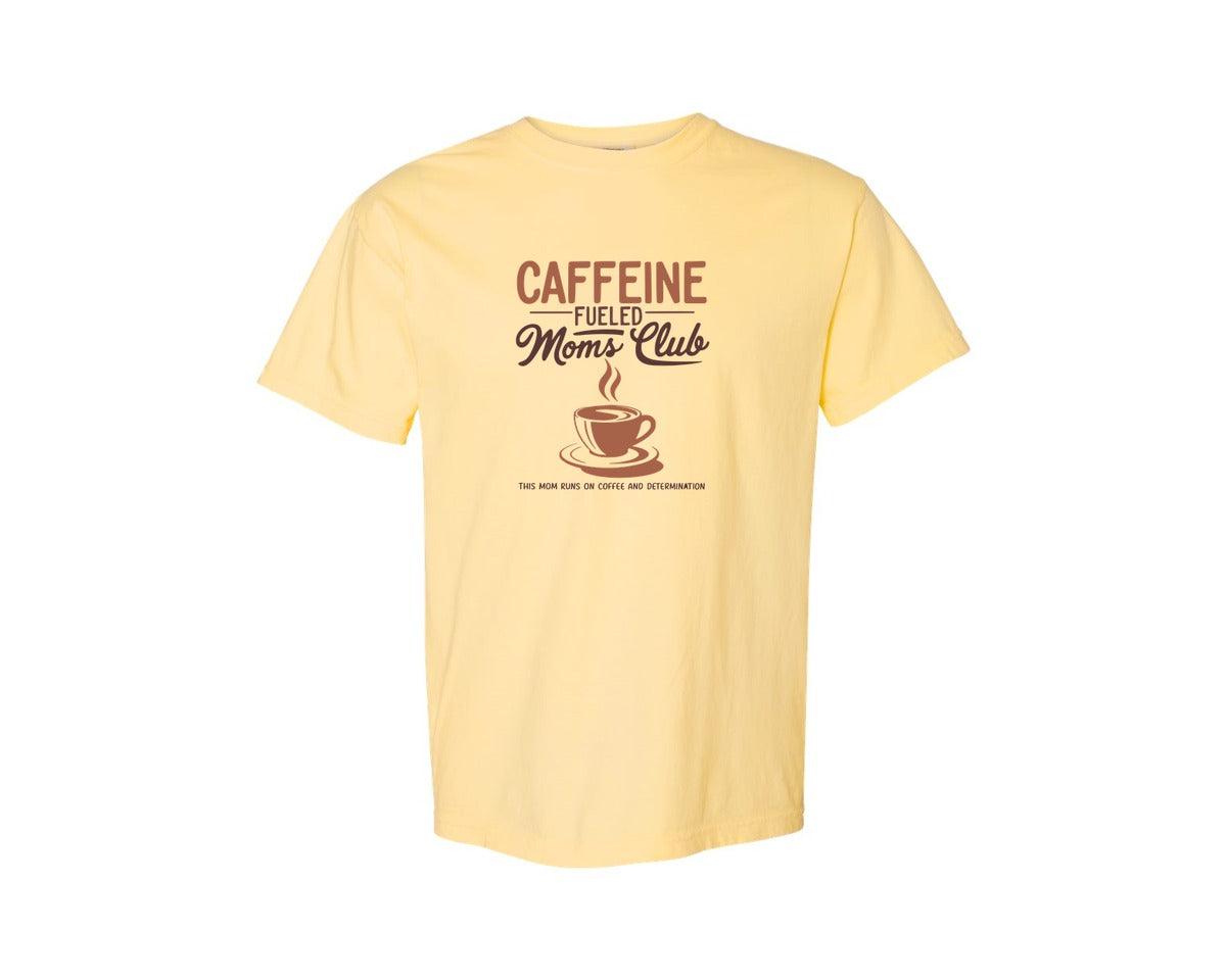 brand:Comfort Colors|color:Butter|Coffee Mom Club Mothers Day Shirt Graphic T-Shirt