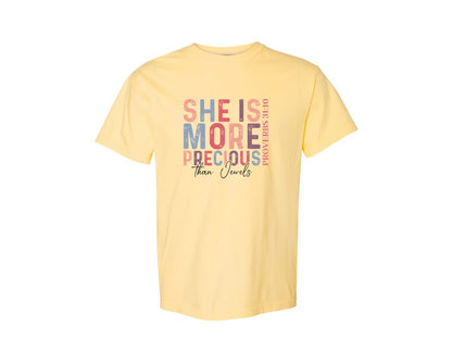 brand:Comfort Colors|color:Butter|Christian Quotes Mom Bible Verse Graphic T-Shirt