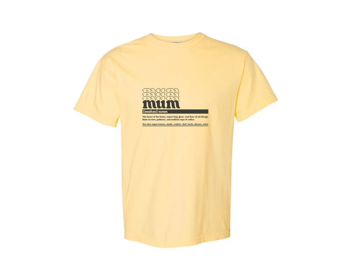 brand:Comfort Colors|color:Butter|Mother Mum Funny Definition Graphic T-Shirt