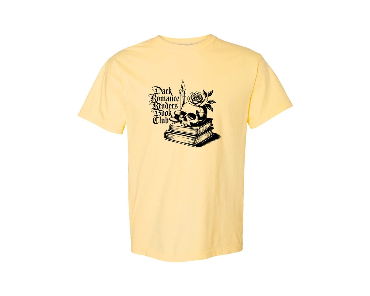 brand:Comfort Colors|color:Butter|Dark Romance Readers Book Club T Shi Graphic T-Shirt