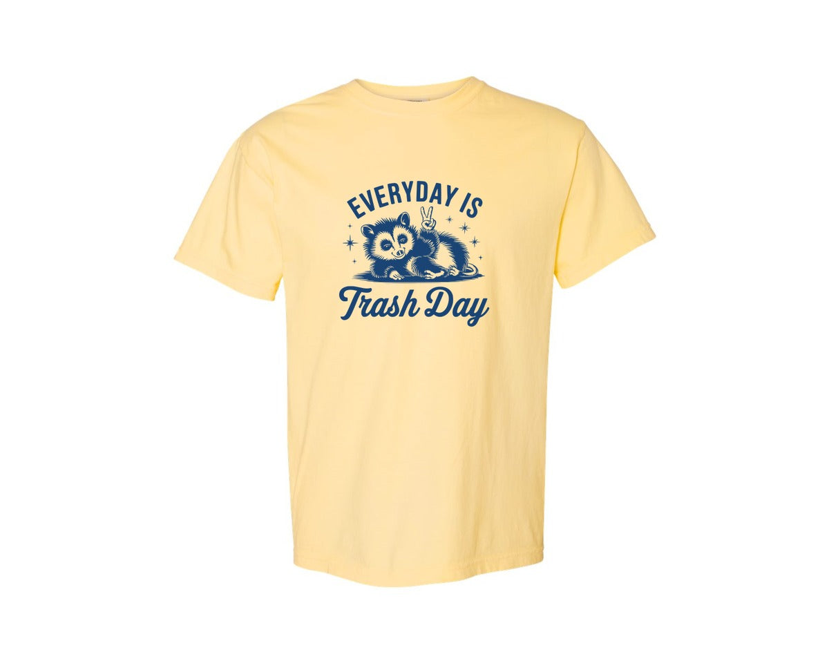 brand:Comfort Colors|color:Butter|Everyday Is Trash Day Design Graphic T-Shirt