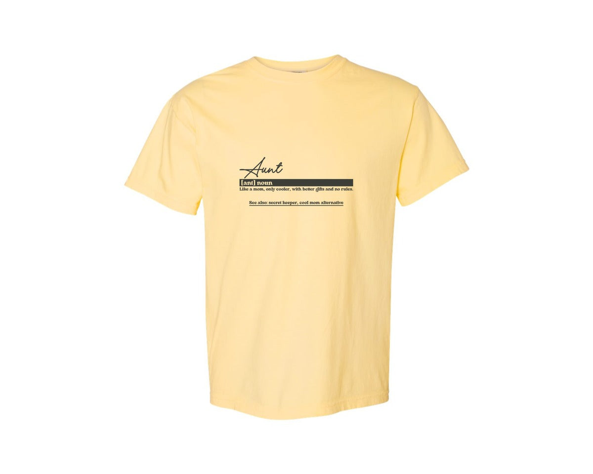 brand:Comfort Colors|color:Butter|Aunt Funny Definition Graphic T-Shirt