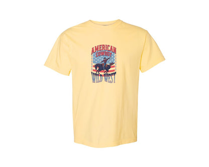 brand:Comfort Colors|color:Butter|American Cowboy Wild West Vintage Graphic T-Shirt