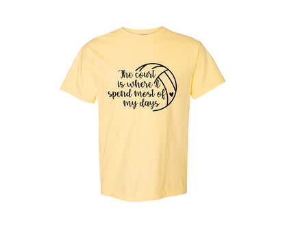 brand:Comfort Colors|color:Butter|Volleyball Mom 24 Graphic T-Shirt