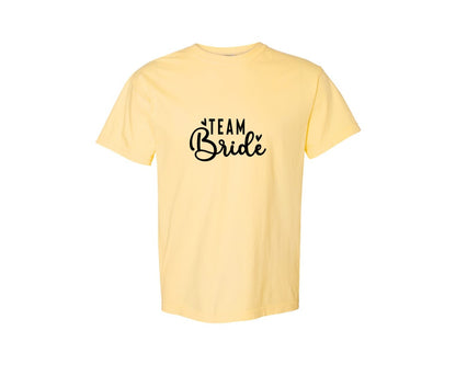 brand:Comfort Colors|color:Butter|Team Bride Bride Graphic T-Shirt