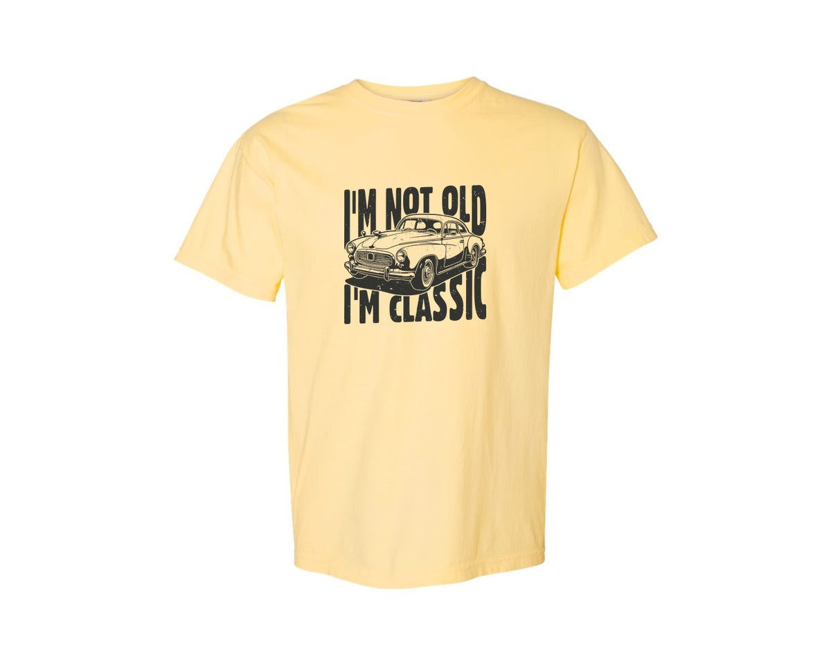 brand:Comfort Colors|color:Butter|Im Not Old Im Classic Vintage Car 3 Graphic T-Shirt