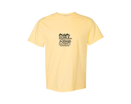 brand:Comfort Colors|color:Butter|Mothers Day Design Mum Design 2 Graphic T-Shirt