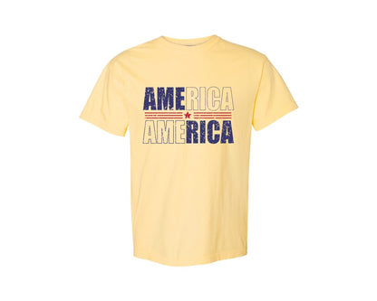 brand:Comfort Colors|color:Butter|America Patriotic Graphic T-Shirt