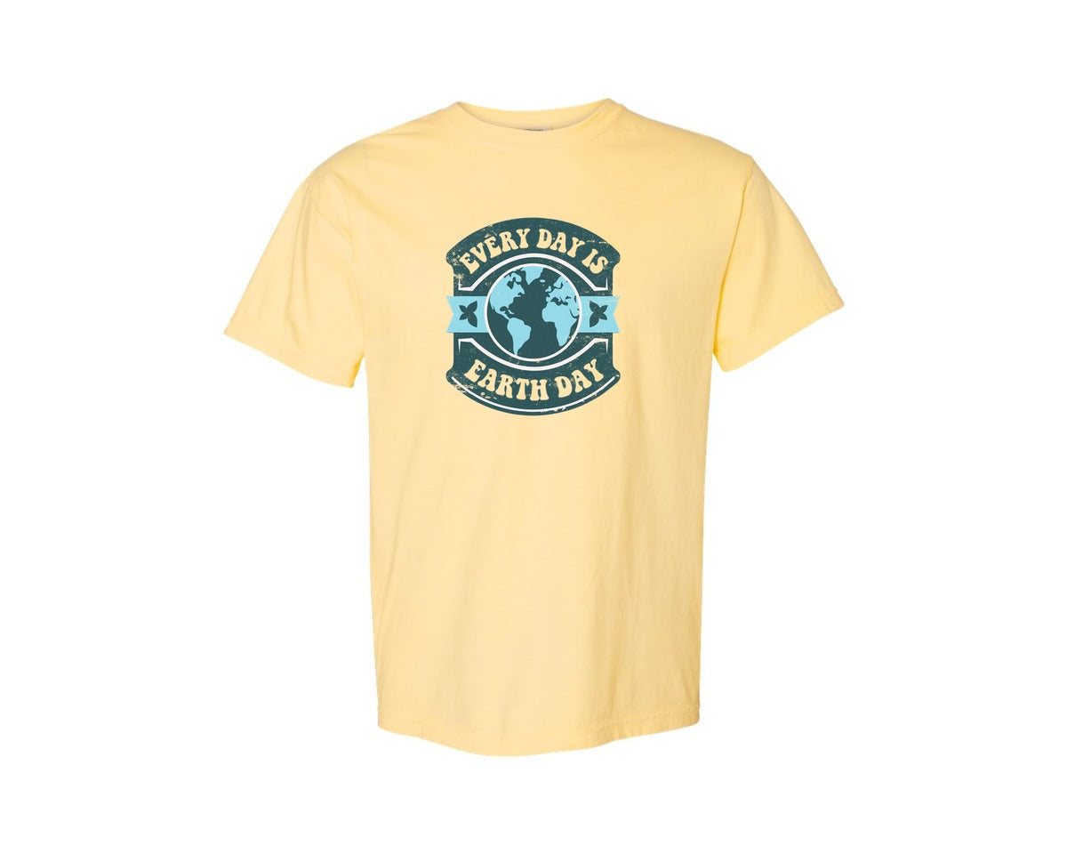 brand:Comfort Colors|color:Butter|Everyday Is Earth Day Graphic T-Shirt