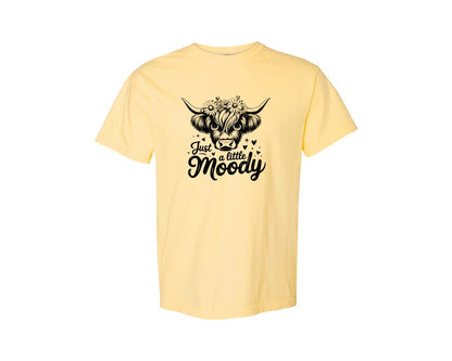 brand:Comfort Colors|color:Butter|Just A Little Moody T Shirt Design Graphic T-Shirt