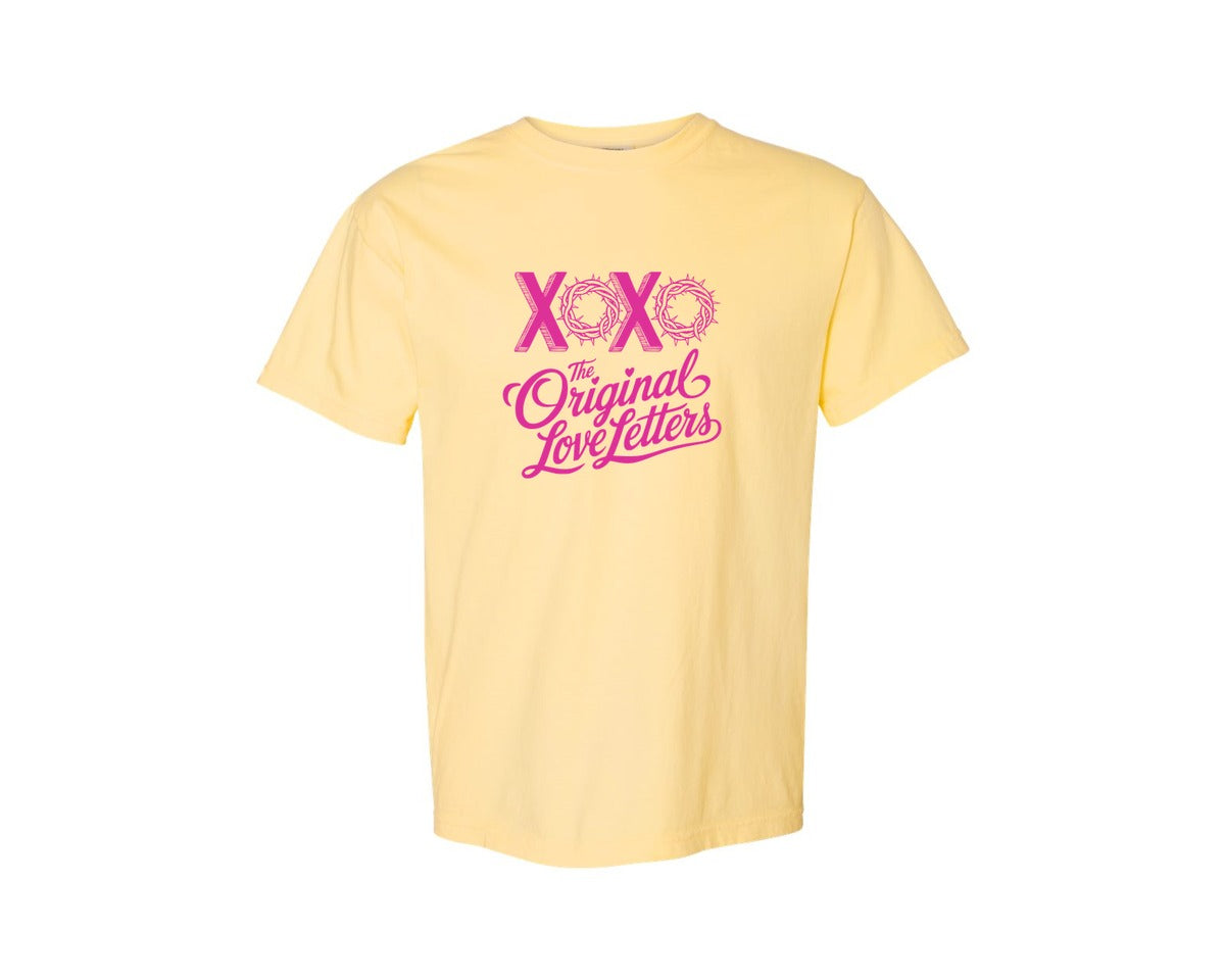 brand:Comfort Colors|color:Butter|Christian Love Religious Valentine Graphic T-Shirt