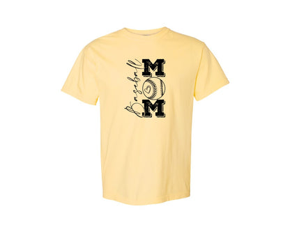 brand:Comfort Colors|color:Butter|Baseball Mama 16 Graphic T-Shirt