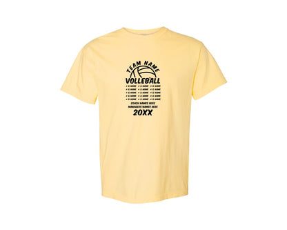 brand:Comfort Colors|color:Butter|Volleyball Team Volleyball Team Graphic T-Shirt