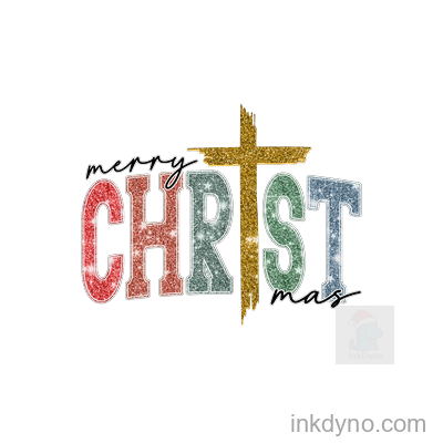 Merry Christmas Christian Cross Dtf Transfer Design — DTF Transfer