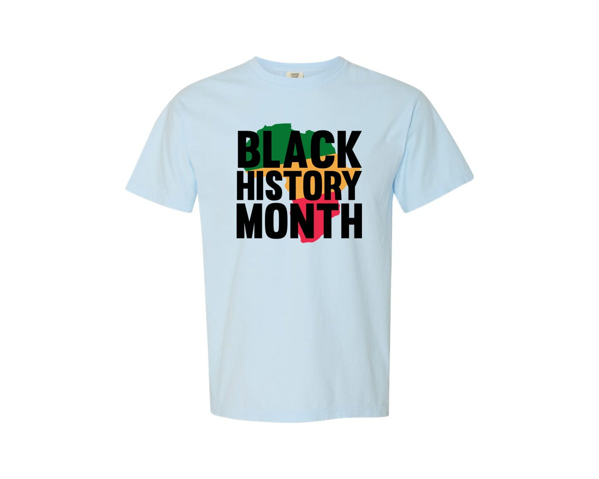 brand:Comfort Colors|color:Chambray|Black History Months T Shirt Designs Graphic T-Shirt