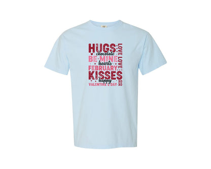brand:Comfort Colors|color:Chambray|Happy Valentines Day Xoxo Graphic T-Shirt