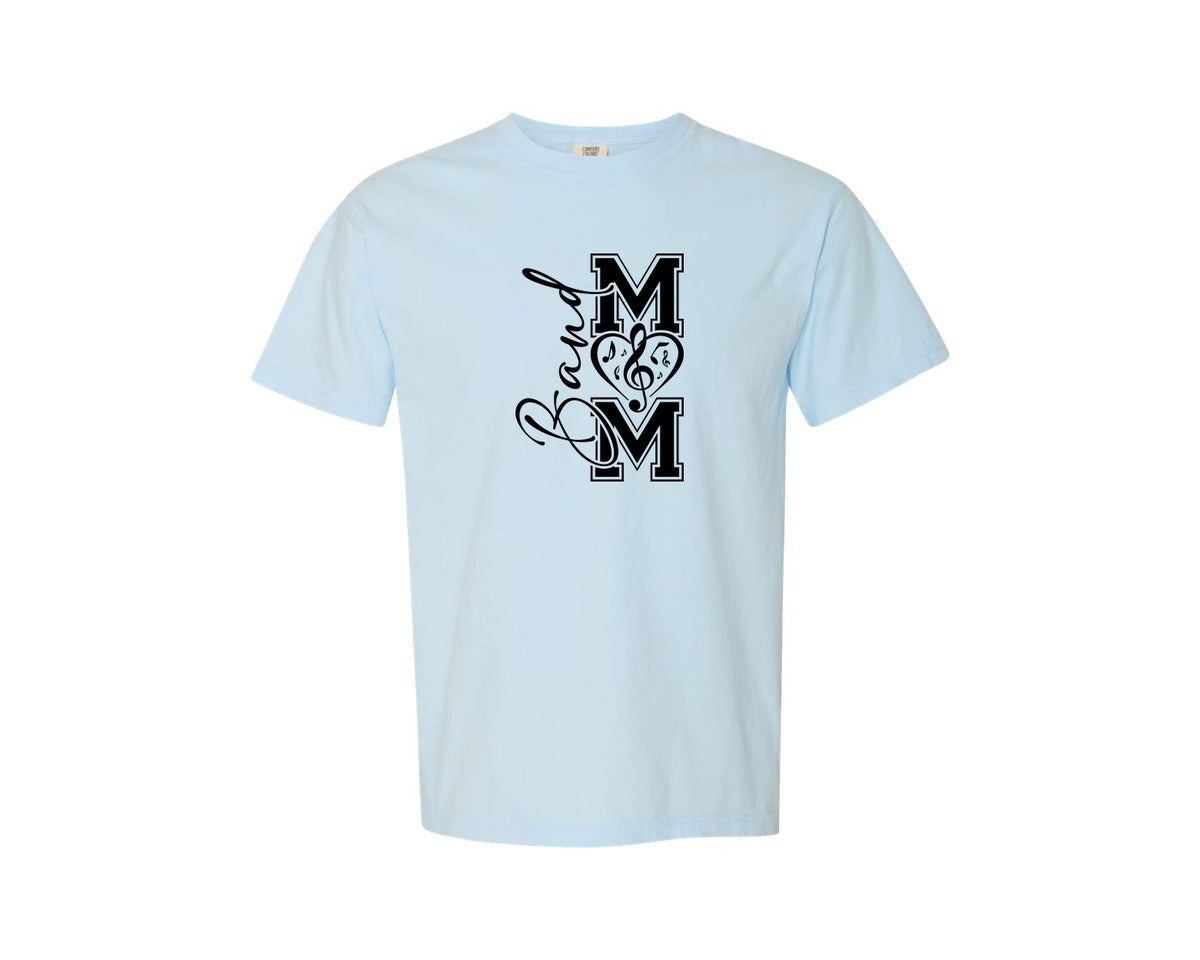 brand:Comfort Colors|color:Chambray|Marching Band Mom Shirt Design Graphic T-Shirt