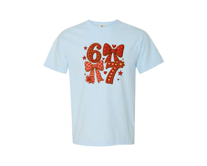 brand:Comfort Colors|color:Chambray|Six Seven Valentine Funny Humor Graphic T-Shirt