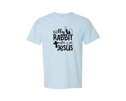 brand:Comfort Colors|color:Chambray|Silly Rabbit Easter Is For Jesus Ea Graphic T-Shirt
