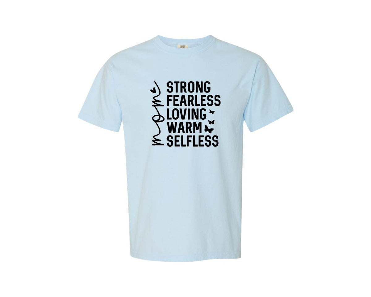 brand:Comfort Colors|color:Chambray|Strong Fearless Loving Warm Selfless Graphic T-Shirt