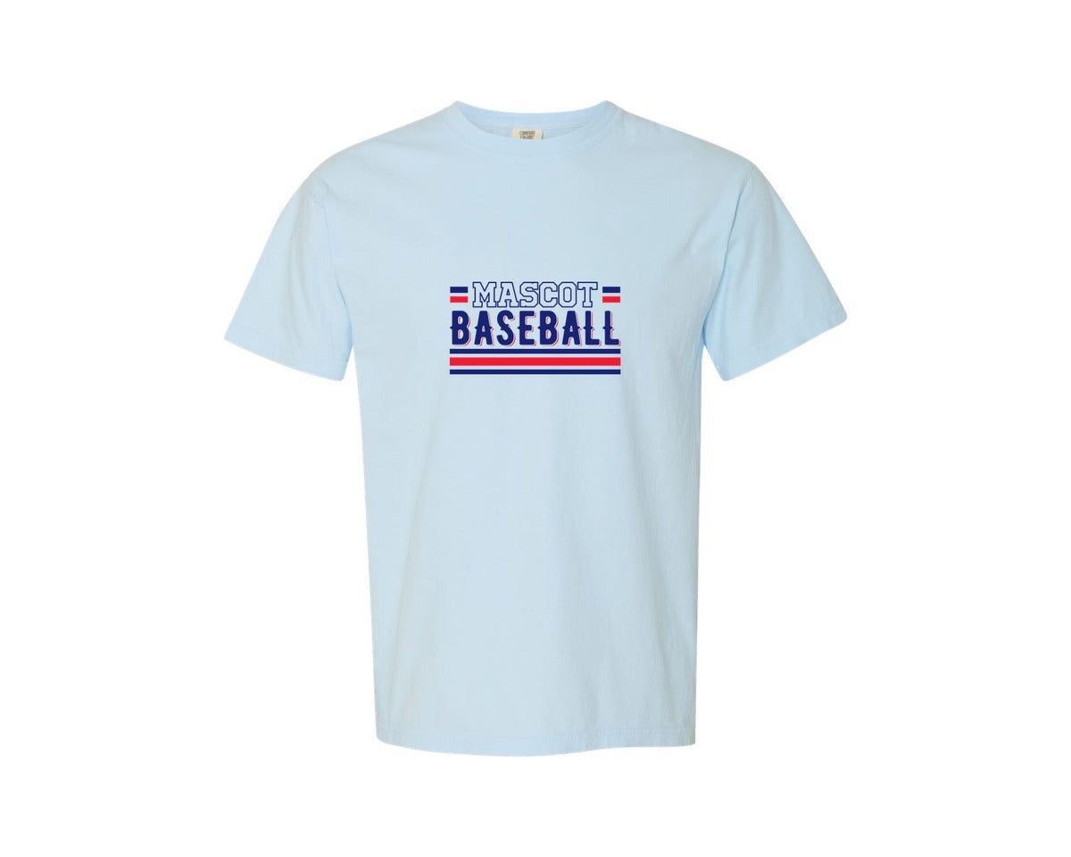 brand:Comfort Colors|color:Chambray|Baseball Team Baseball Mom 2 Graphic T-Shirt