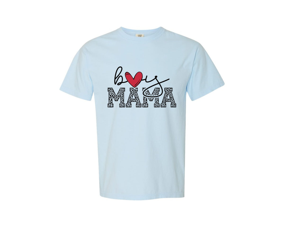 brand:Comfort Colors|color:Chambray|Boy Mama Mama Boy 2 Graphic T-Shirt