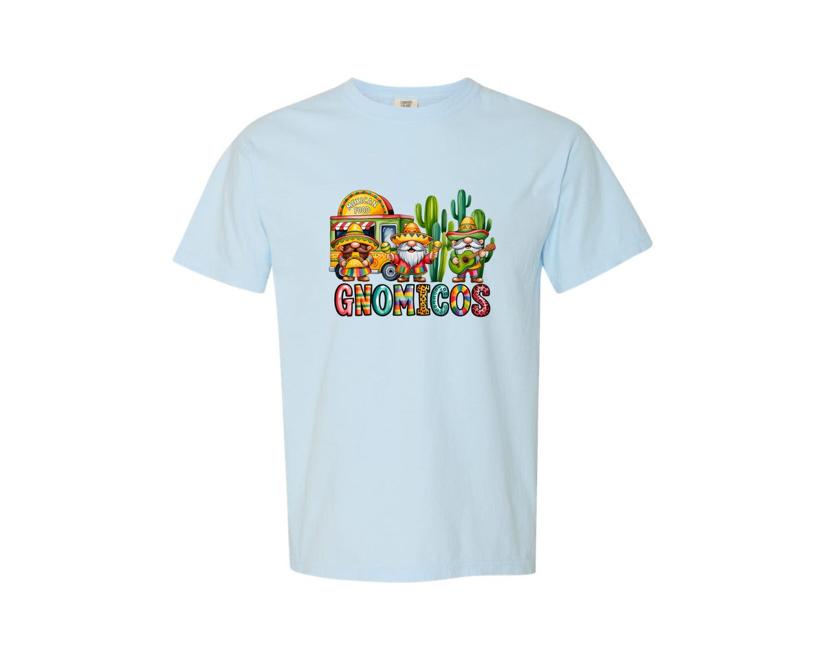 brand:Comfort Colors|color:Chambray|Mexico Gnomigos Graphic T-Shirt