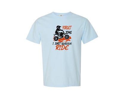 brand:Comfort Colors|color:Chambray|Funny Dirtbike Motorcycle Riding Graphic T-Shirt