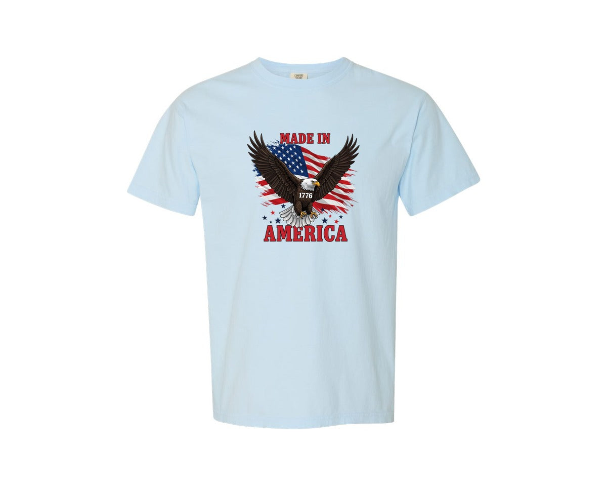 brand:Comfort Colors|color:Chambray|Made In 1776 America 4Th Of July Shirt Graphic T-Shirt