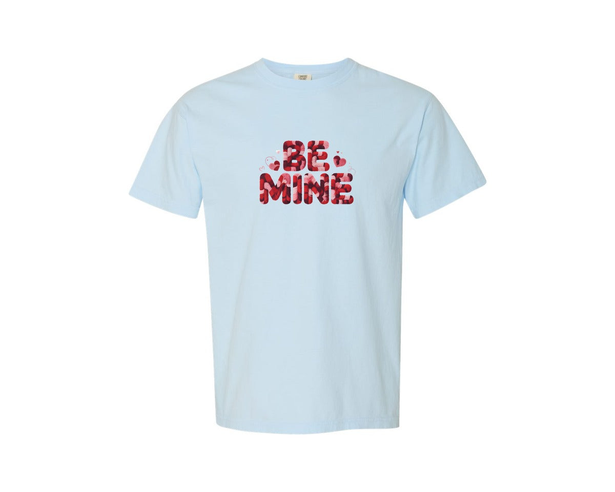 brand:Comfort Colors|color:Chambray|Funny Valentines Be Mine Graphic T-Shirt