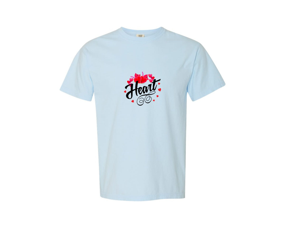 brand:Comfort Colors|color:Chambray|Heart Love Vector Graphic T-Shirt