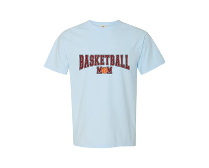 brand:Comfort Colors|color:Chambray|Basketball Mom Sports Graphic T-Shirt