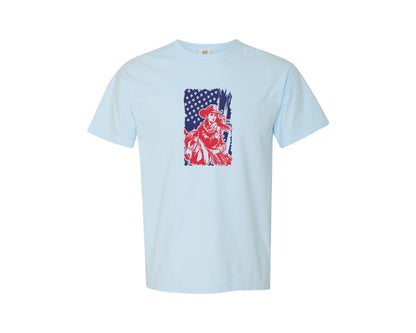 brand:Comfort Colors|color:Chambray|Western Fourth Of July 4Th Of July Graphic T-Shirt