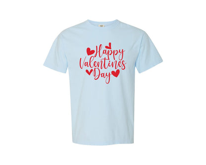 brand:Comfort Colors|color:Chambray|Happy Valentines Day Design 10 Graphic T-Shirt
