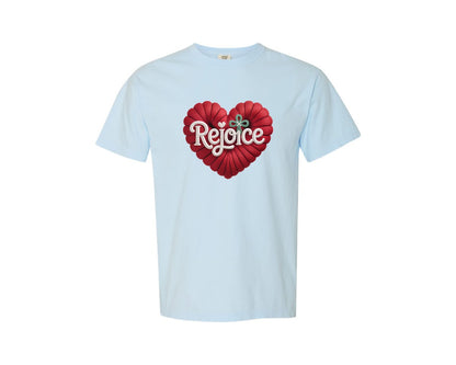 brand:Comfort Colors|color:Chambray|Faux Yarn Christian Valentine Graphic T-Shirt