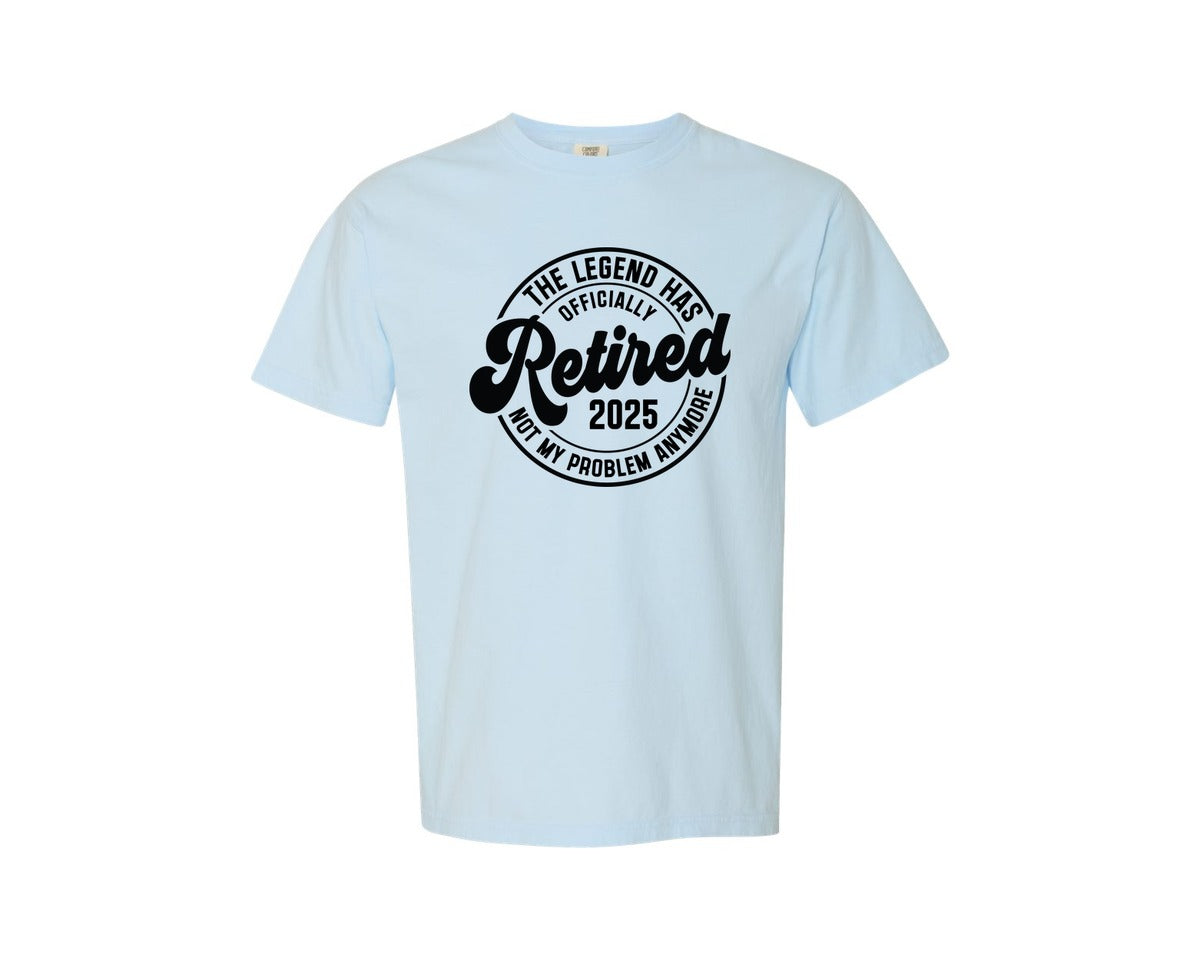 brand:Comfort Colors|color:Chambray|Officially Retired 2025 Retirement Graphic T-Shirt
