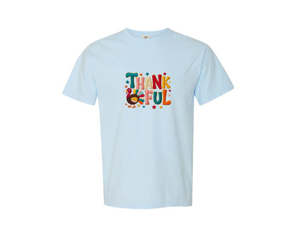 brand:Comfort Colors|color:Chambray|Thanksgiving Faux Yarn Graphic T-Shirt