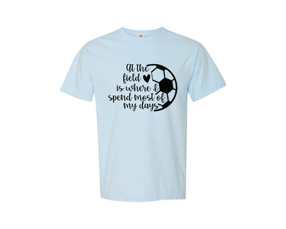 brand:Comfort Colors|color:Chambray|Hockey Mom 13 Graphic T-Shirt