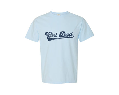 brand:Comfort Colors|color:Chambray|Girl Dad Fathers Day Dad Gift Idea Graphic T-Shirt