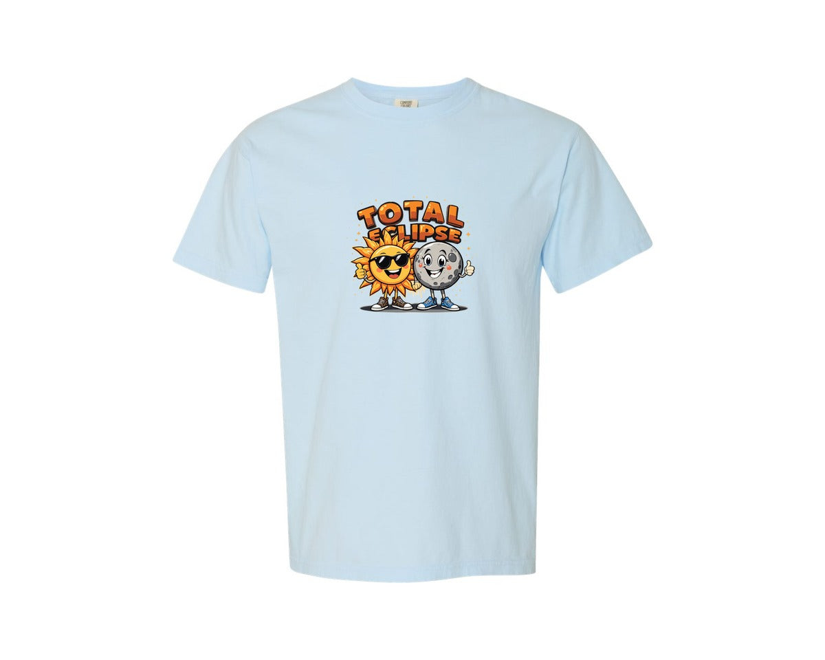 brand:Comfort Colors|color:Chambray|Eclipse Cartoon T Shirt Design Graphic T-Shirt