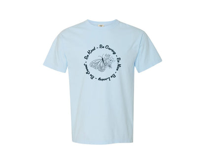 brand:Comfort Colors|color:Chambray|Always Be Kind Be Caring Graphic T-Shirt