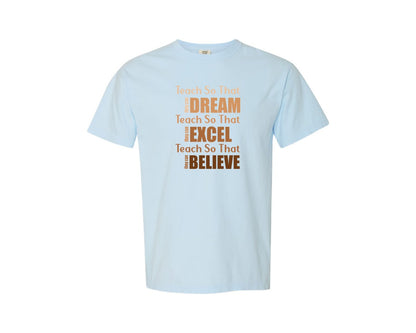 brand:Comfort Colors|color:Chambray|Teacher Black History Black History Graphic T-Shirt
