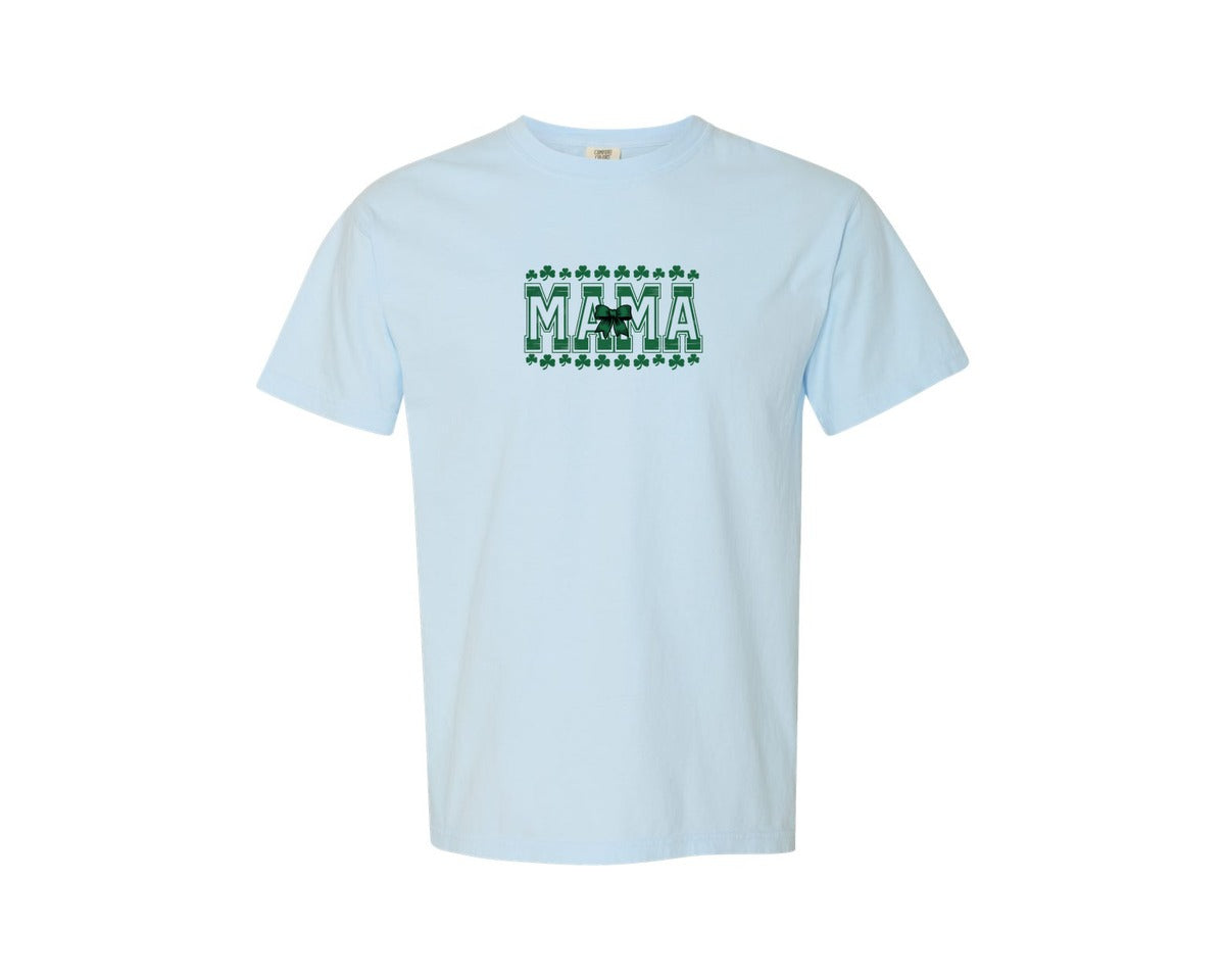 brand:Comfort Colors|color:Chambray|St Patrick Mama Graphic T-Shirt